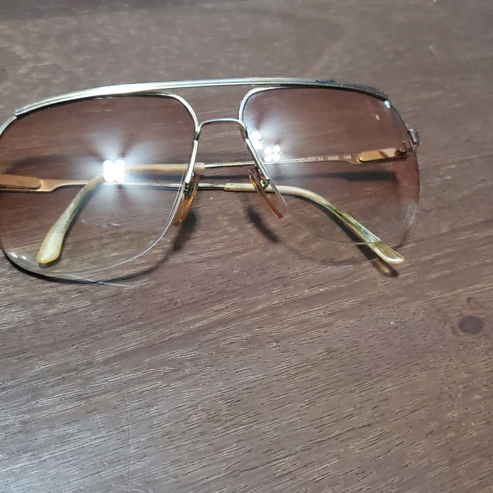 Alfa Romeo Vintage Gold Aviatoru Sunglasses 145 63 15 Made in Italy